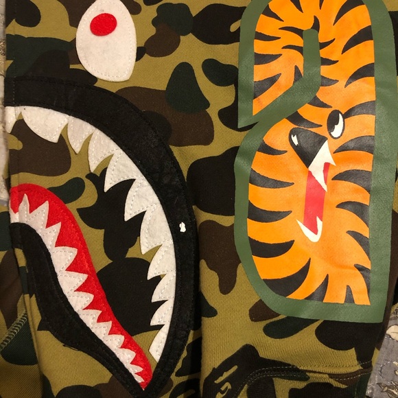 Bape Shark Camo Full Zip Hoodie - Picture 3 of 10